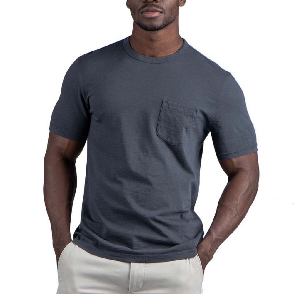 Perk New With Tags Size XL Low Key Pocket Crewneck Straight Hem Tee In Graphite